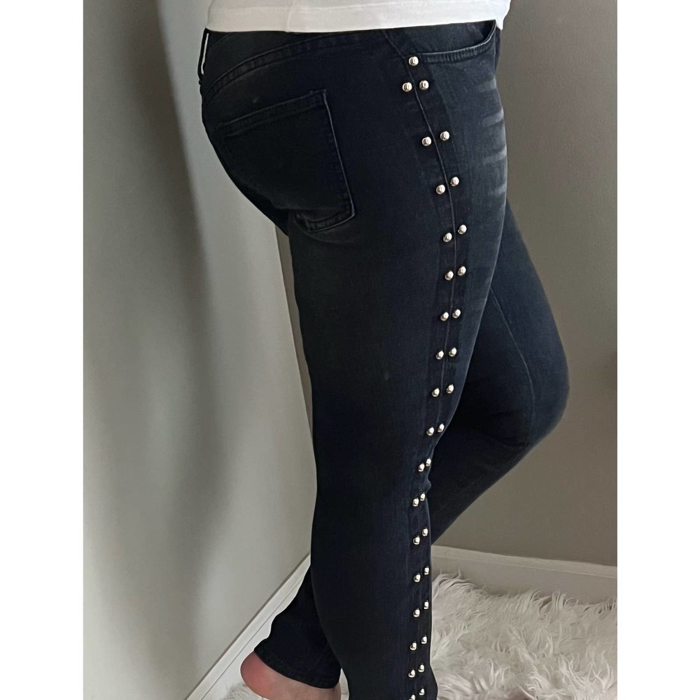 Venus black studded jeans, size 8.